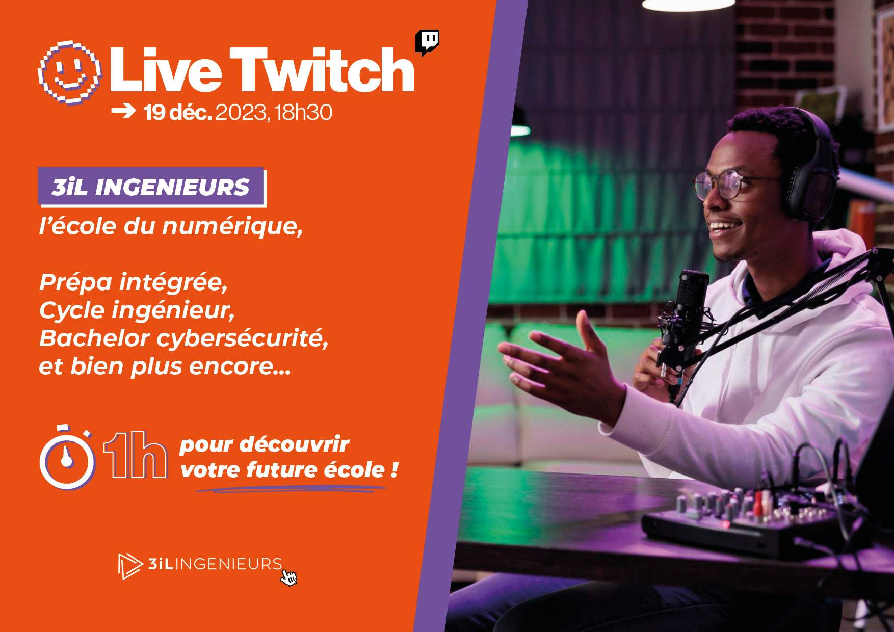 [Live Twitch] 1h pour découvrir votre future école !